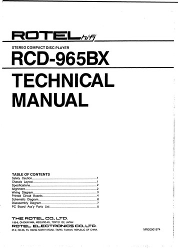Manuel service rotel - manuel,
